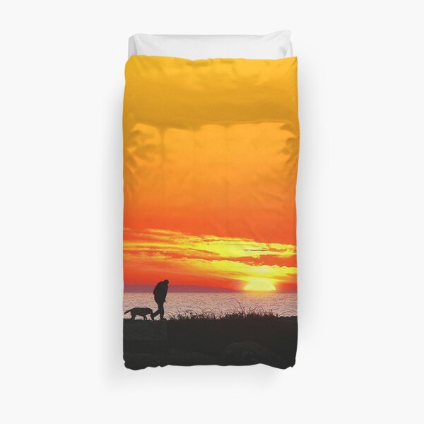 One Man and His Dog Duvet Cover