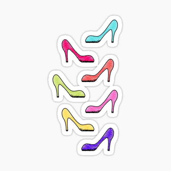 Colorful Rainbow High Heel Clipart