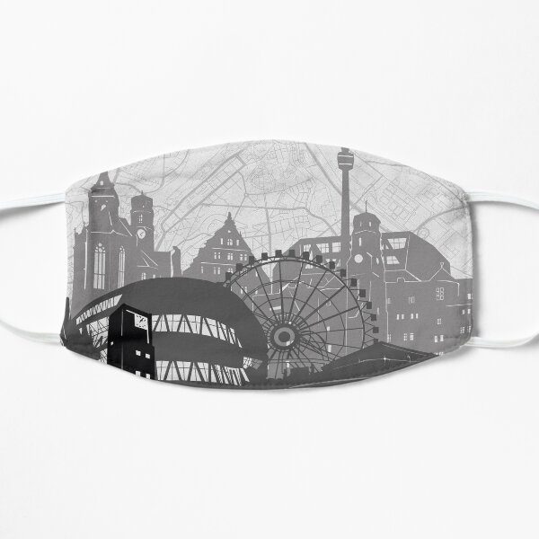 stuttgart skyline Flat Mask