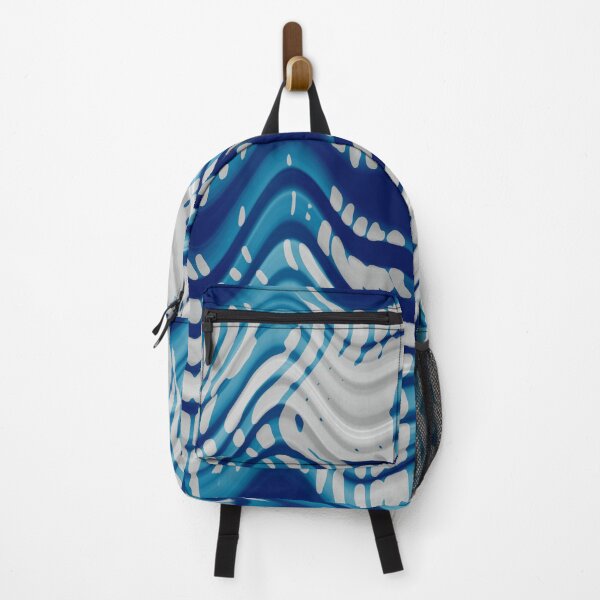 Item preview, Navy And Turquoise Retro Wave designed and sold by Ruth Palmer.