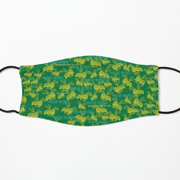 Midge Bytes Green Mask. Kids Mask