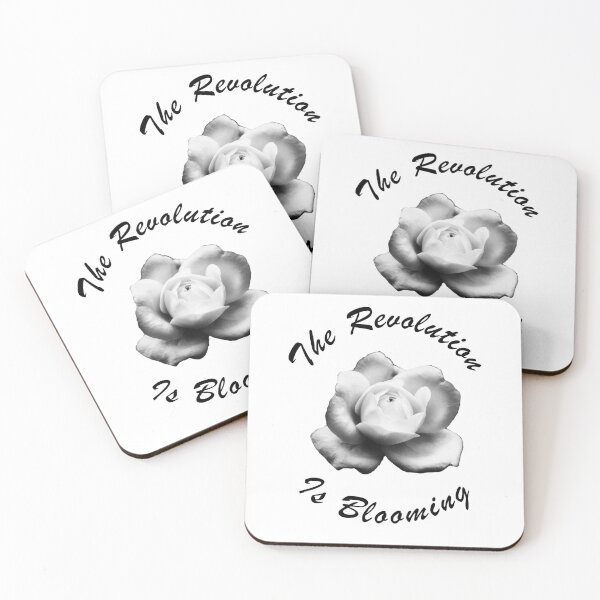 Item preview, The Revolution is blooming, rebellion, protest - White rose designed and sold by ArtOfRebellion.