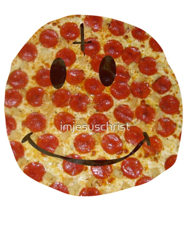 "Pizza Smiley" Stickers by imjesuschrist Redbubble