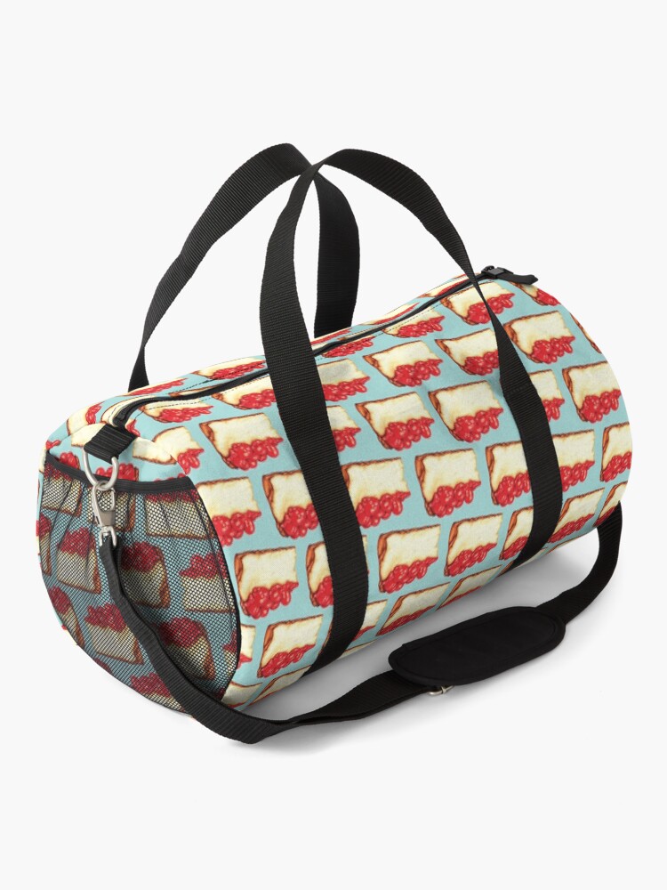 Alternate view of Cherry Cheesecake Pattern - Blue Duffle Bag