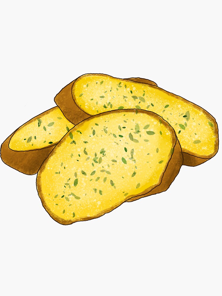 "Garlic Bread" Sticker by sydneyelisek Redbubble