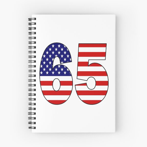 Item preview, Number 65 with USA flag on the background designed and sold by AllShirts21.