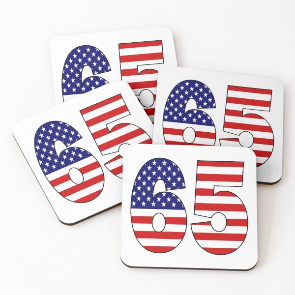 Item preview, Number 65 with USA flag on the background designed and sold by AllShirts21.