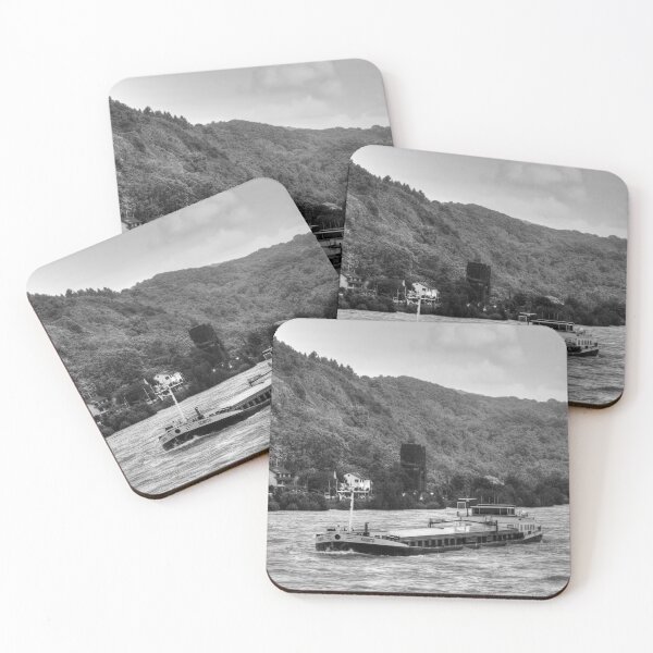 Item preview, Barge on the Rhine - B&W designed and sold by tomg.