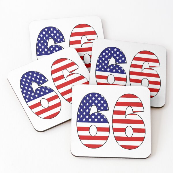 Item preview, Number 66 with USA flag on the background designed and sold by AllShirts21.