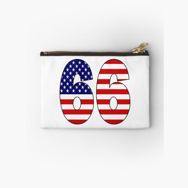 Item preview, Number 66 with USA flag on the background designed and sold by AllShirts21.