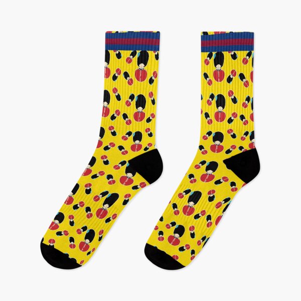 Item preview, Irish Guards SOCKS with YELLOW background and Blue Red Blue Top designed and sold by BlueRedBlue.