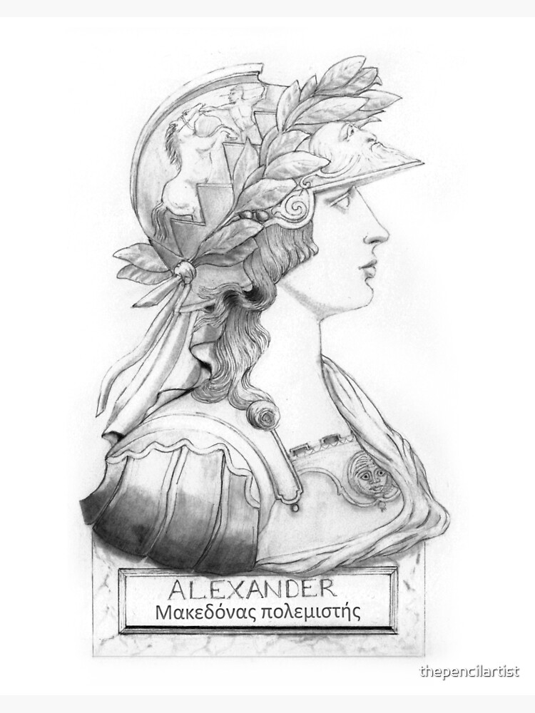 Alexander Great Portrait Line Drawing Black Stock Vector (Royalty Free)  1871839333 | Shutterstock