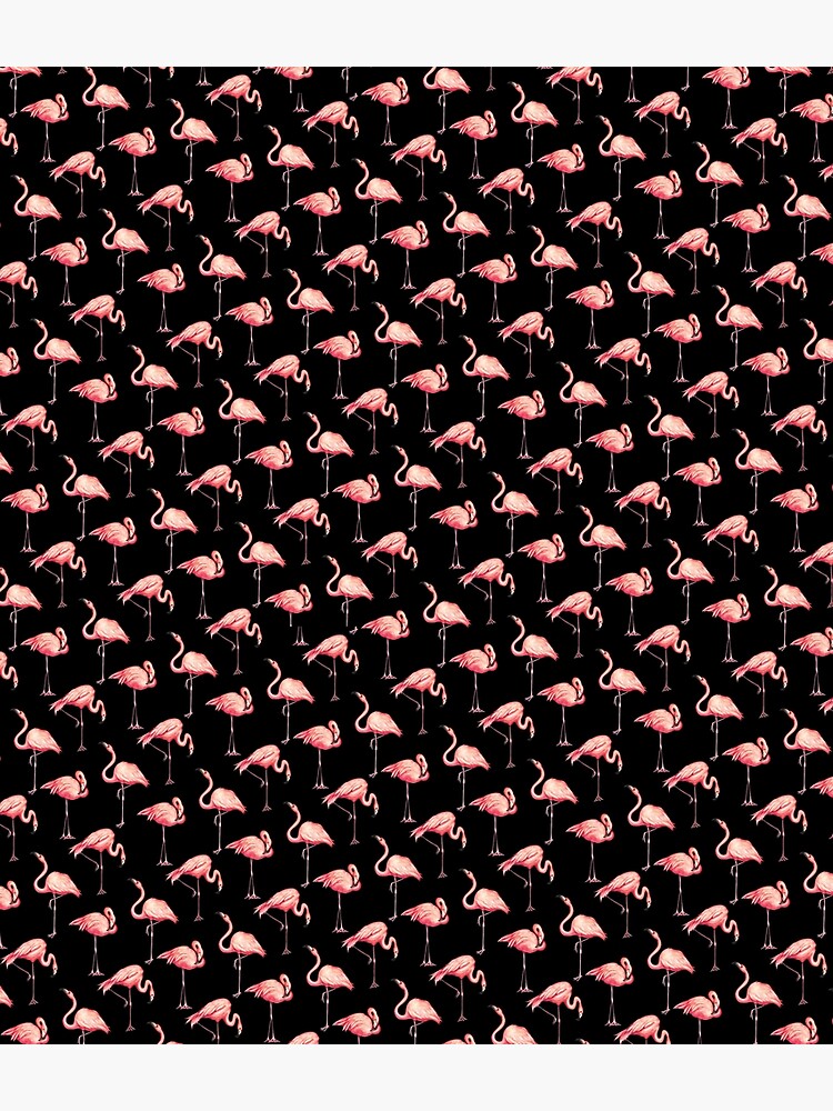 Flamingo Pattern - Black by KellyGilleran