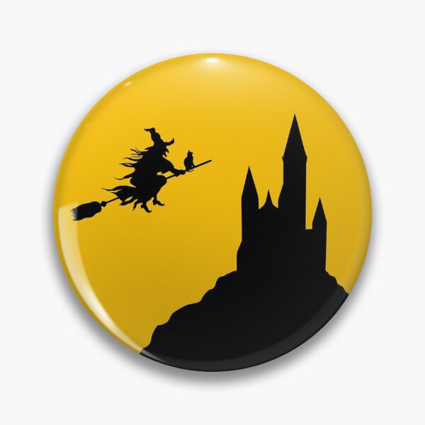 Item preview, Flying Witch Castle halloween designed and sold by Rustic Valley Studio.