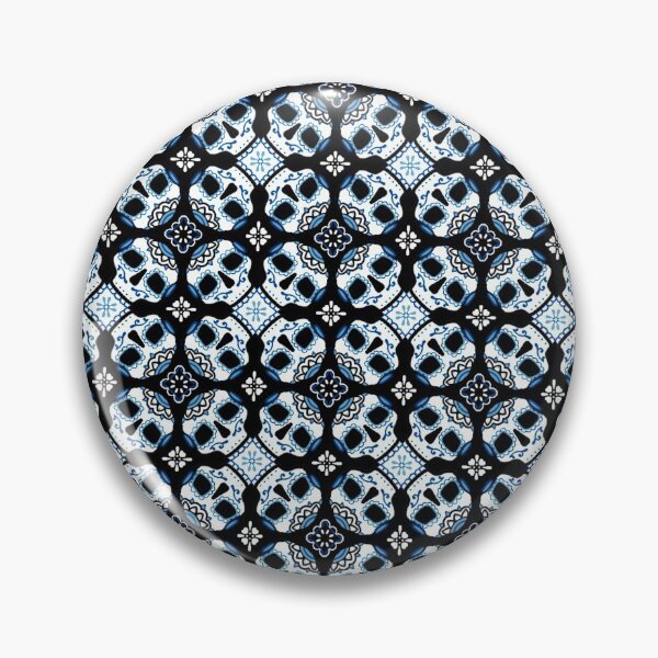 Item preview, Blue Sugar skull mosaic designed and sold by Hurricanegreen.
