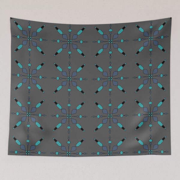 Item preview, Dark blue and gray abstract flower designed and sold by Abstractlara.