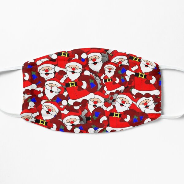 Happy Santa Claus Pattern Flat Mask