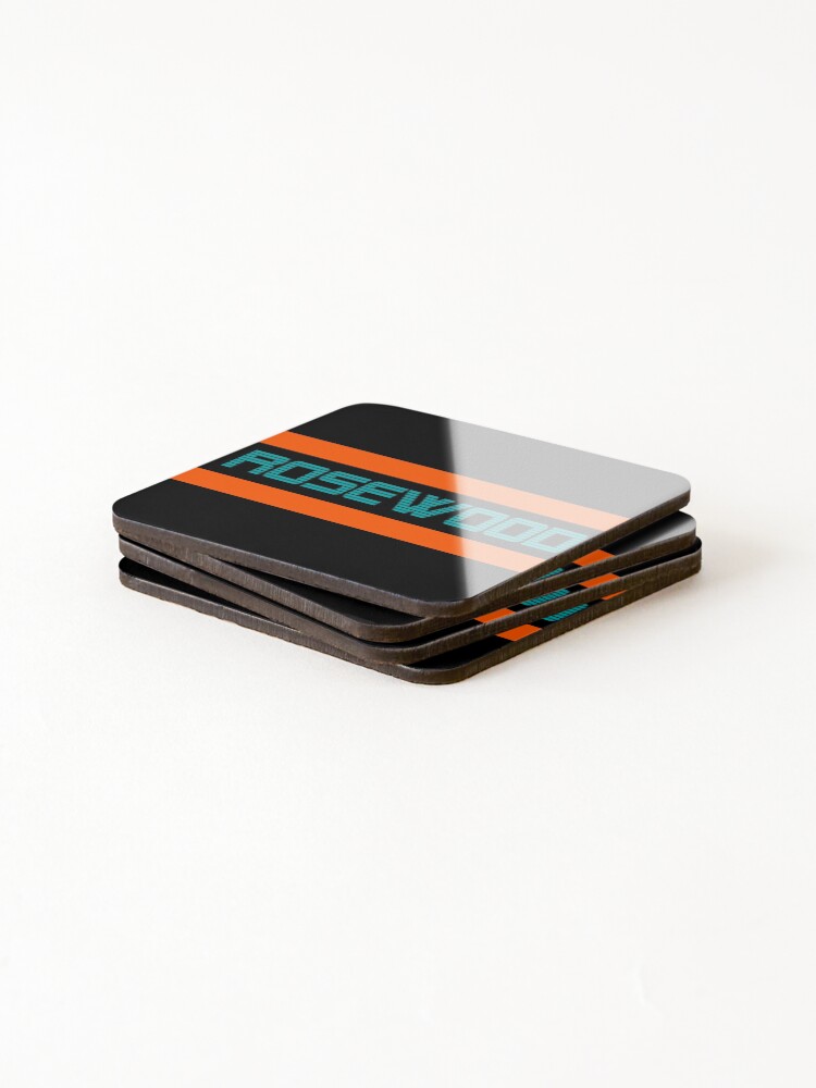 Thumbnail 4 of 5, Coasters (Set of 4), "ROSEWOOD" Retro Futuristic Lettering designed and sold by Urban-Lettering.