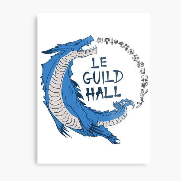Monster Hunter Le Guild Hall-Lagiacrus Version 2 Base Colors Metal Print