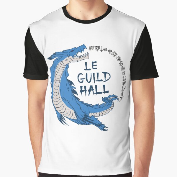 Monster Hunter Le Guild Hall-Lagiacrus Version 2 Base Colors Graphic T-Shirt
