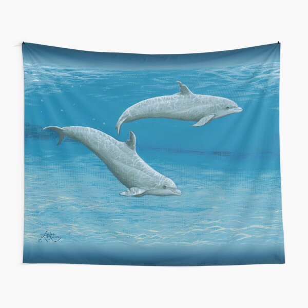 "Sandscape" by Amber Marine ~ acrylic dolphin painting, art © 2014 Tapestry