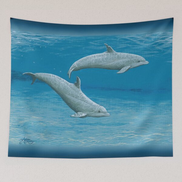 Item preview, "Sandscape" by Amber Marine ~ acrylic dolphin painting, art © 2014 designed and sold by Amber Marine ~ Wildlife Artist ~ © 2004-2021.