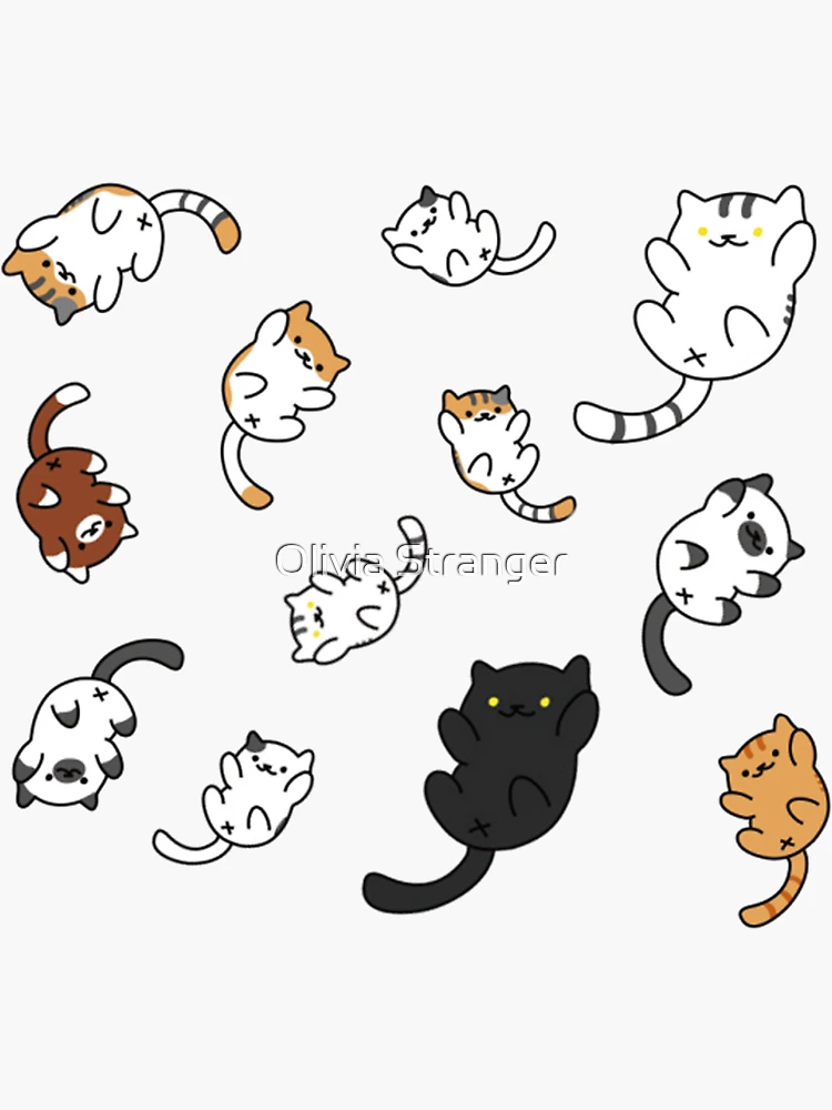 Hungry Cat Stickers – Otabi Neko