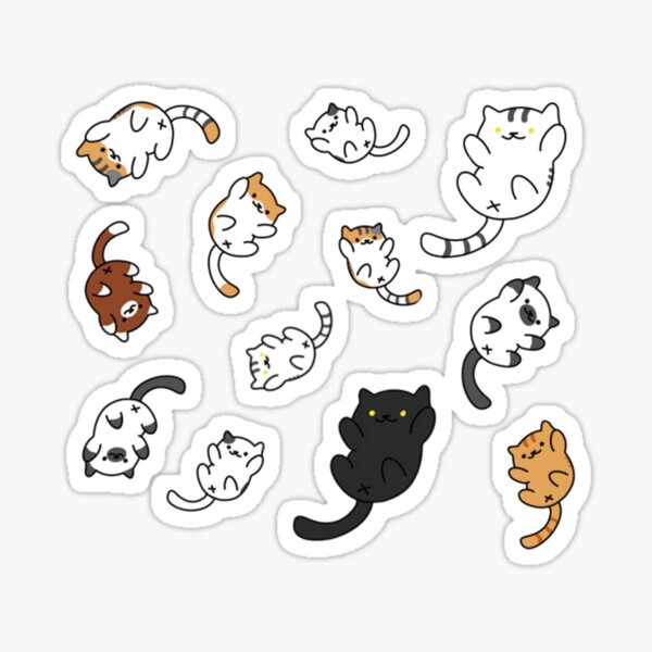 Cat Stickers, 25 Random Cat Stickers, Silly Cat Stickers, Kawaii Cat Stickers,  Cat Vinyl Stickers, Laptop Stickers, Computer Stickers, Decal 