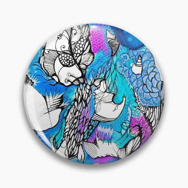 Item preview, Biomorphic abstractions blue designed and sold by fishtower.