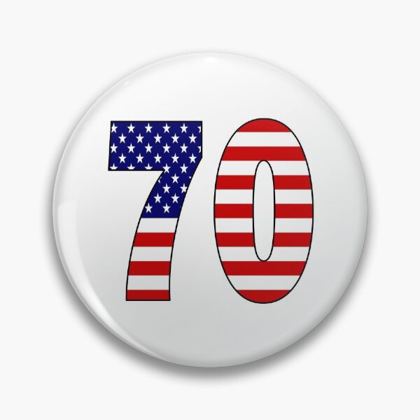 Item preview, Number 70 with USA flag on the background designed and sold by AllShirts21.