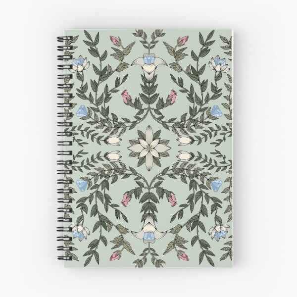 Item preview, Green floral diamond pattern designed and sold by MioMio Doodles.