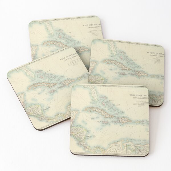 Item preview, Vintage Map of the Caribbean (1912) designed and sold by BravuraMedia.