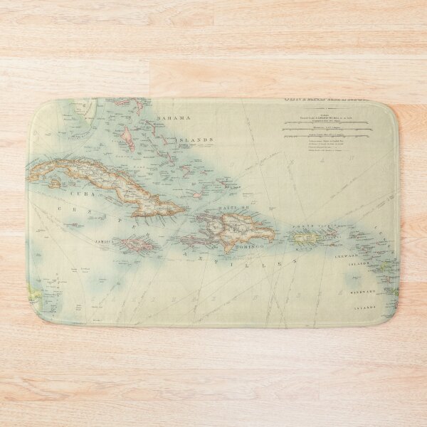 Item preview, Vintage Map of the Caribbean (1912) designed and sold by BravuraMedia.