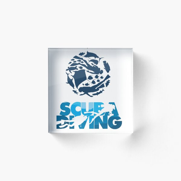scuba diving Bloque acrílico