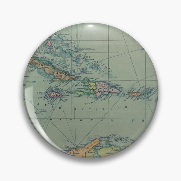 Item preview, Vintage Map of The Caribbean (1909) designed and sold by BravuraMedia.