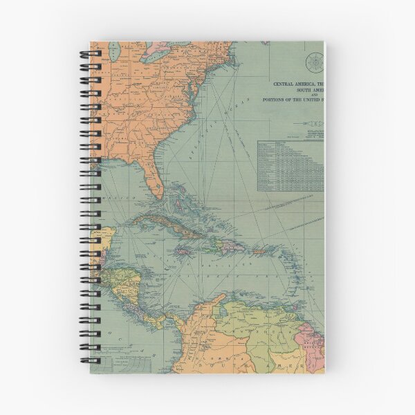 Item preview, Vintage Map of The Caribbean (1909) designed and sold by BravuraMedia.