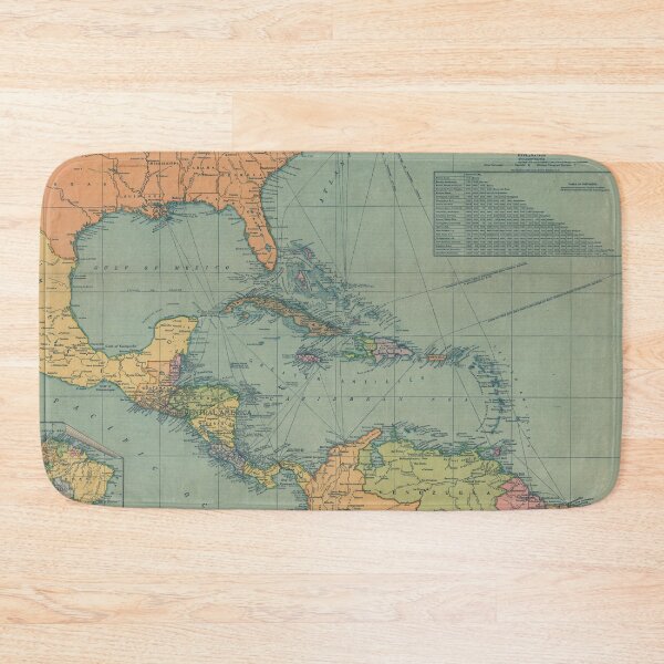 Item preview, Vintage Map of The Caribbean (1909) designed and sold by BravuraMedia.