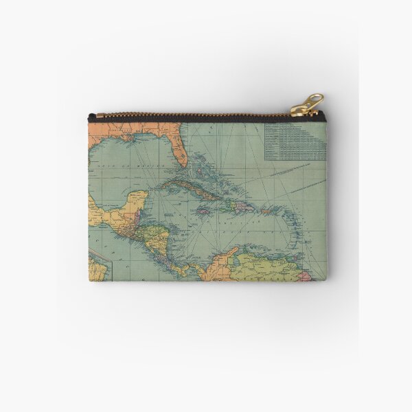 Item preview, Vintage Map of The Caribbean (1909) designed and sold by BravuraMedia.