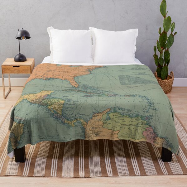 Item preview, Vintage Map of The Caribbean (1909) designed and sold by BravuraMedia.