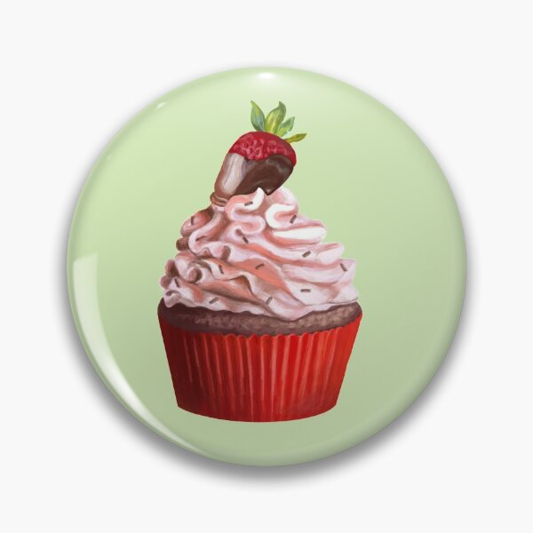 Item preview, Cupcake with strawberry and chocolate designed and sold by adelacreative.