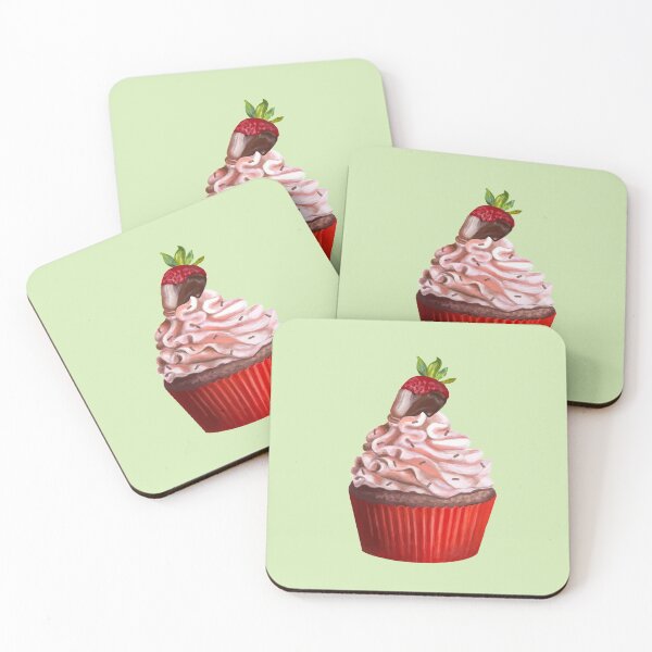Item preview, Cupcake with strawberry and chocolate designed and sold by adelacreative.