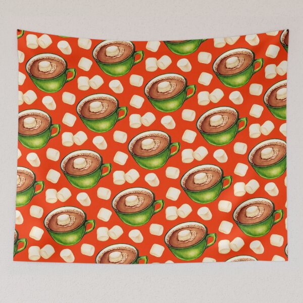 Item preview, Hot Cocoa Pattern - Red designed and sold by Kelly  Gilleran.