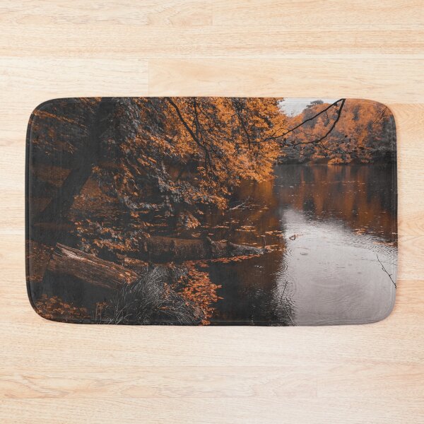 Item preview, ORANGE LEAFED TREE NEAR LAKE designed and sold by Eston Kamau.