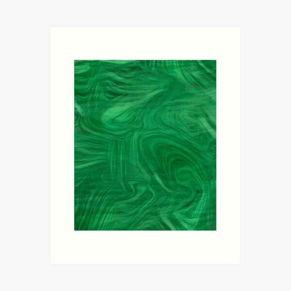 Aesthetic green Malachite Tumblr Art Print