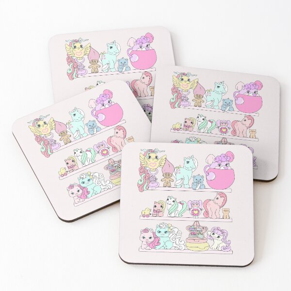 Item preview, Shelfie vintage Toys shelf kawaii pony Pink designed and sold by My Dreamy Nostalgia.