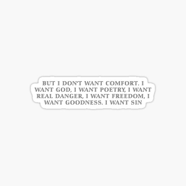 Item preview, Brave New World Quote Aldous Huxley Sticker designed and sold by LexiconQuotes.