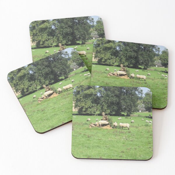 Merch #88 -- Sheep - Shot 4 (Hadrian's Wall) Coasters (Set of 4)