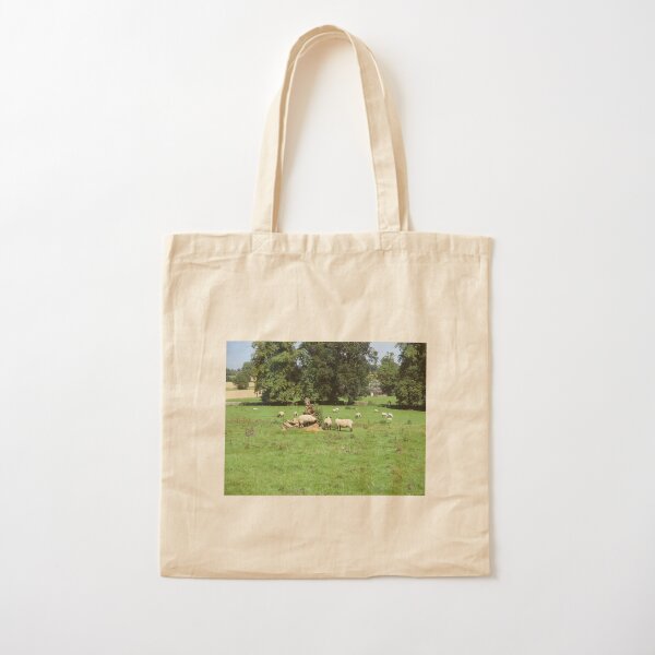 Merch #88 -- Sheep - Shot 4 (Hadrian's Wall) Cotton Tote Bag