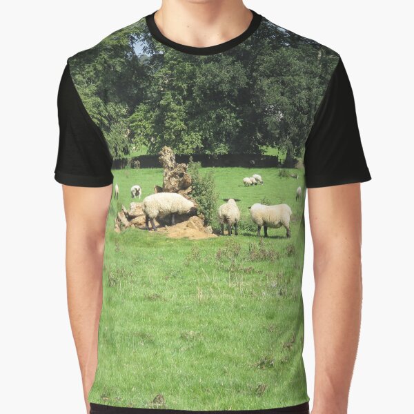 Merch #88 -- Sheep - Shot 4 (Hadrian's Wall) Graphic T-Shirt