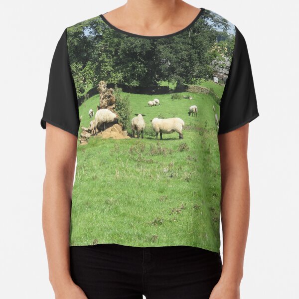 Merch #88 -- Sheep - Shot 4 (Hadrian's Wall) Chiffon Top